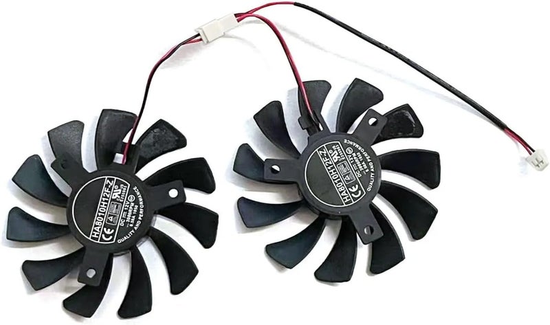 LTANDBR مروحة تبريد GPU بديلة HA8010H12F-Z GTX1050 بحجم 75MM لبطاقة الفيديو MSI GTX 1050 2GT OC 1050Ti 4GT، 2Pin - Image 5